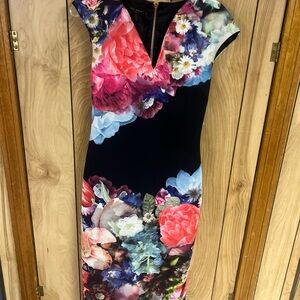 Ted Baker Floral Print Women's Dress Size 2/Small